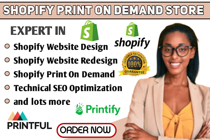 setup shopify and etsy print on demand store on printify and printiful