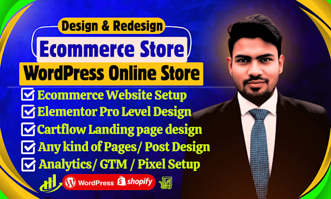 create wordpress ecommerce website , wordpress online store and online shop