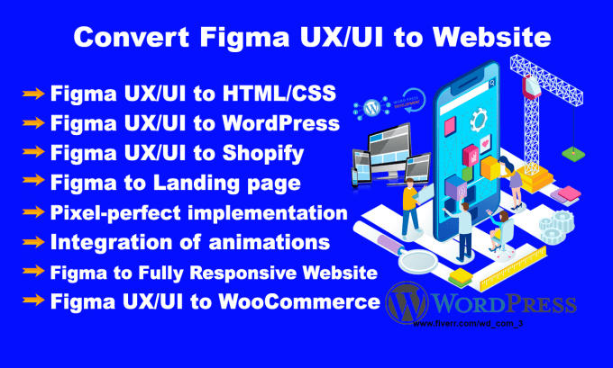 convert figma xd PSD to react nextjs wordpress or shopify website
