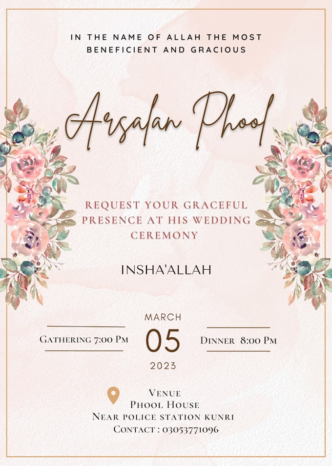 make an invitation card for you