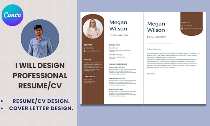 Create professional resume and cover letter designs in canva by ...