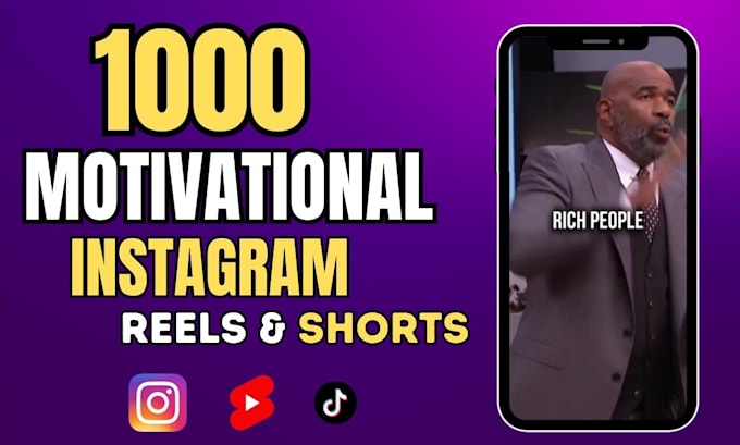 create motivational reels for instagram, youtube shorts and tiktoks
