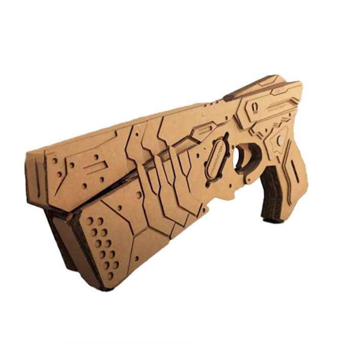 Design 3d model cardboard sculpture paper craft art template by