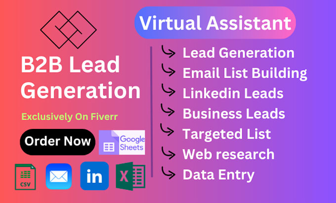 do b2b lead generation, linkedin lead, targeted lead, and email list building