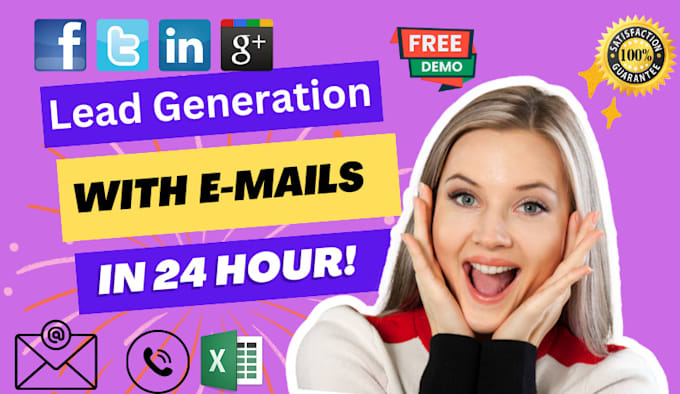 do lead generation, linkedin leads, prospect list and targeted leads with emails