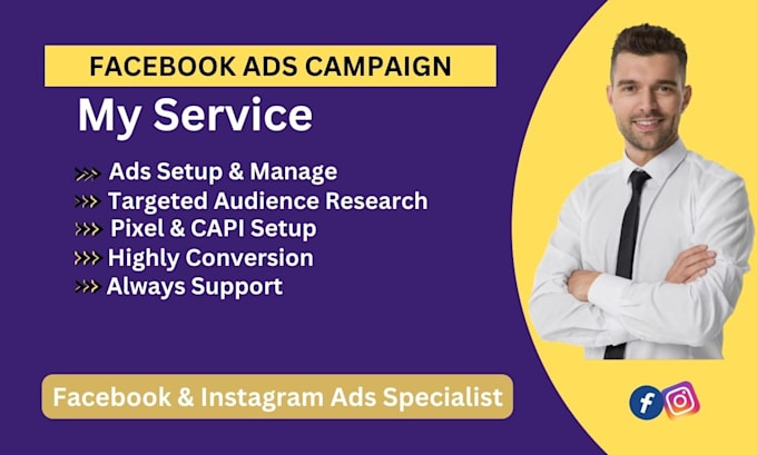Setup facebook ads and instagram ads campaign by Bmsowrav | Fiverr