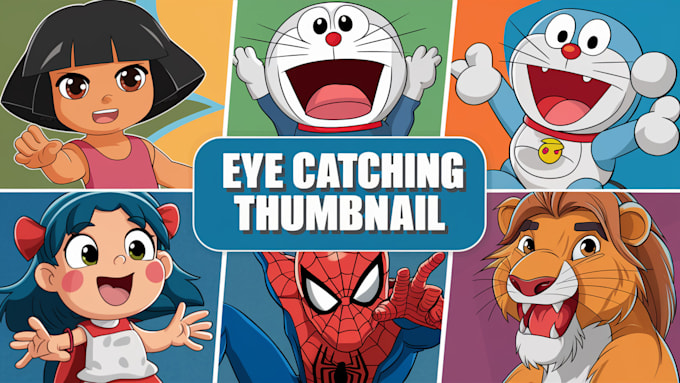 design best youtube cartoon thumbnail and gaming thumbnail