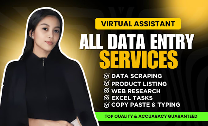 do urgent data entry, product listing, excel task or copy paste