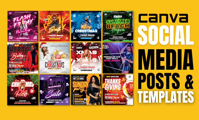 create social media post design facebook ads instagram posts and canva templates