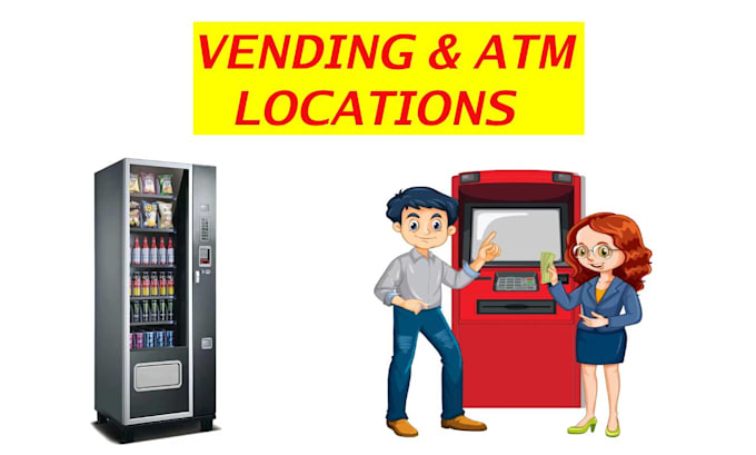 find locations for the atm and vending machines