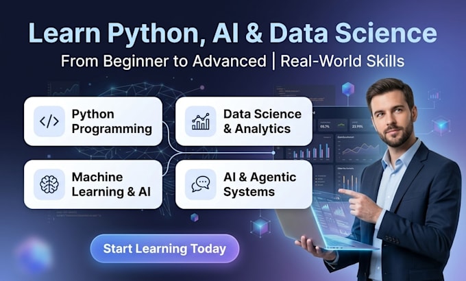 provide professional tutoring in ai, ml, python, and datascience and agentic ai