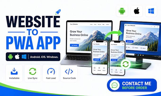 convert website into pwa application