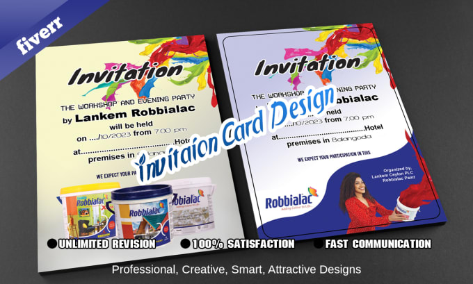 Create wonderful party invitation cards by Pggcharithacw | Fiverr