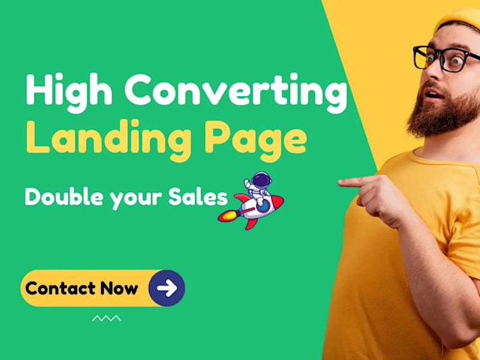 create responsive HTML landing page design