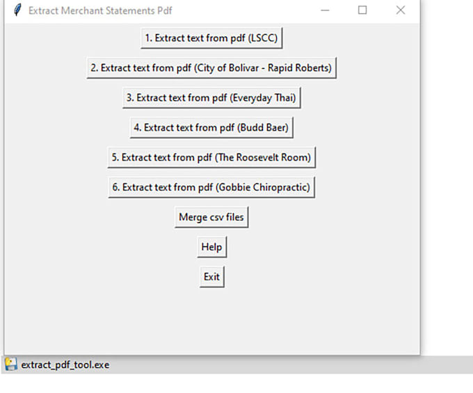 create app to parse pdf file to clean data in excel or csv