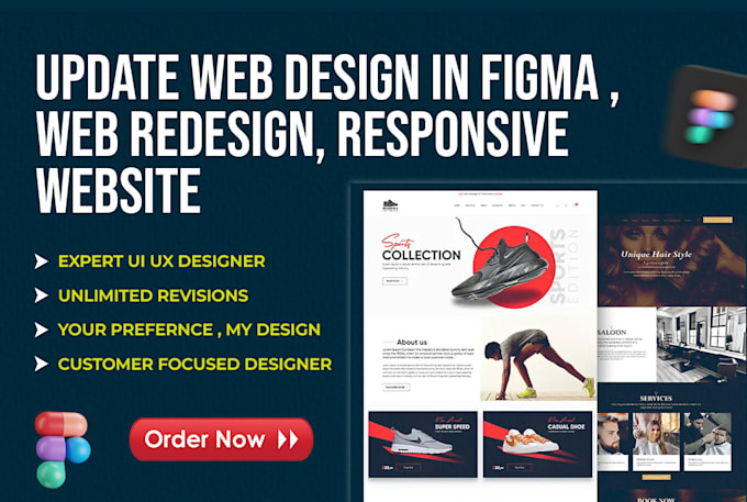 Update web design in figma , web redesign, responsive website by Fariha ...