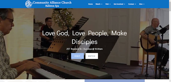 build responsive church website, church donation website