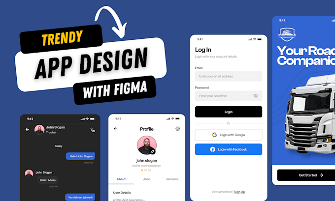 Do trendy web app or mobile app ui design with figma by Samuel_dev0 ...