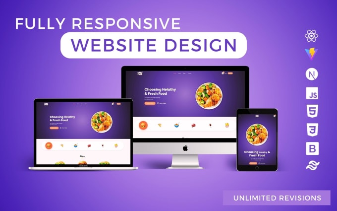 Be your react front end website developer, using html css javascript by ...