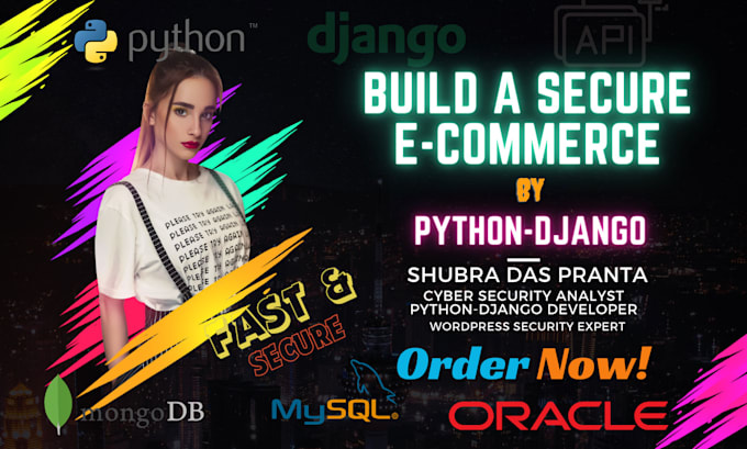 develop secure ecommerce web application backend by python django