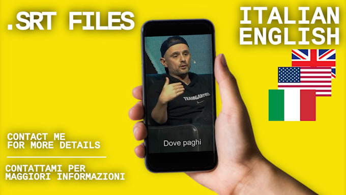 make a subtitle srt file in italian or english