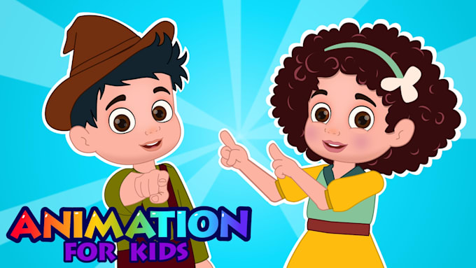 create 2d kids animation videos for youtube kids