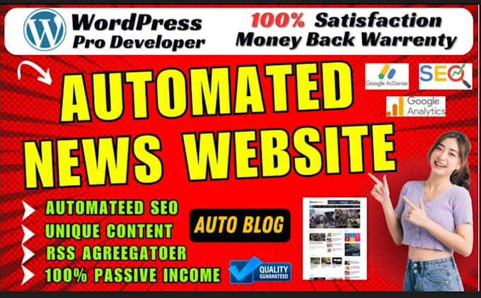 create professional automated news website wordpress autoblog