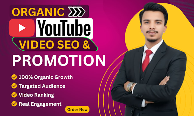 do youtube video SEO and organic promotion to grow views and ranking