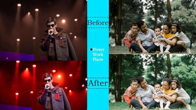 do photo restoration, bulk image and lightroom editing