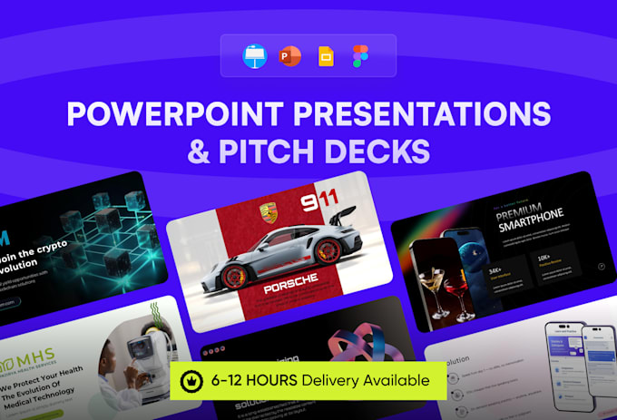 do powerpoint presentation design, or investor pitch deck