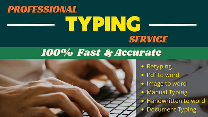 do online typing, document typing and retyping