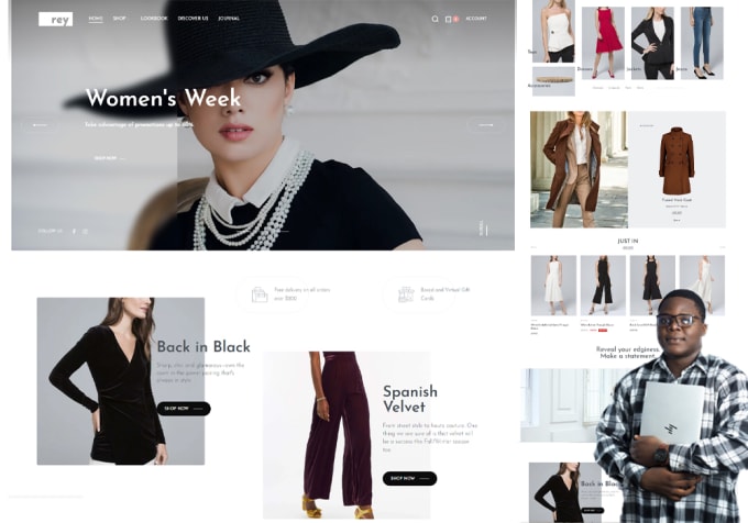shopify clothing website fashion website boutique shopify clothing store