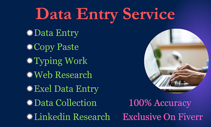 do data entry, appending, data collection, copy paste, linkedin research, typing
