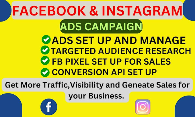Set up and manage your facebook and instagram ads campaign for best roi