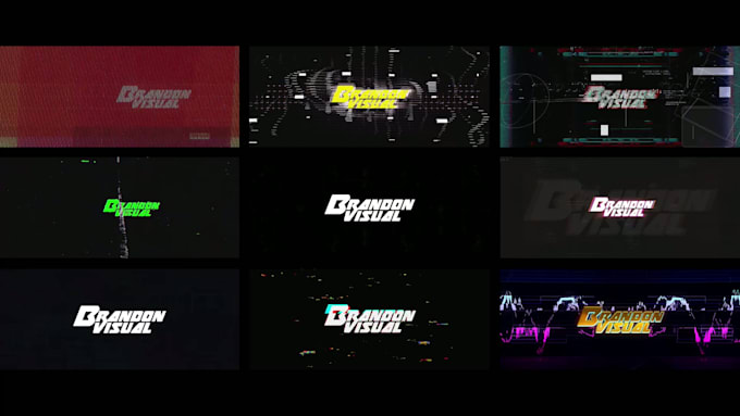 create glitch dj logo visuals for live shows