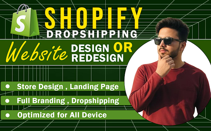 create and design best shopify website, dropshippinng store