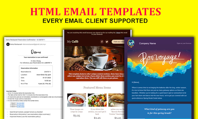Develop email template with html by Jhanwarlal99 | Fiverr