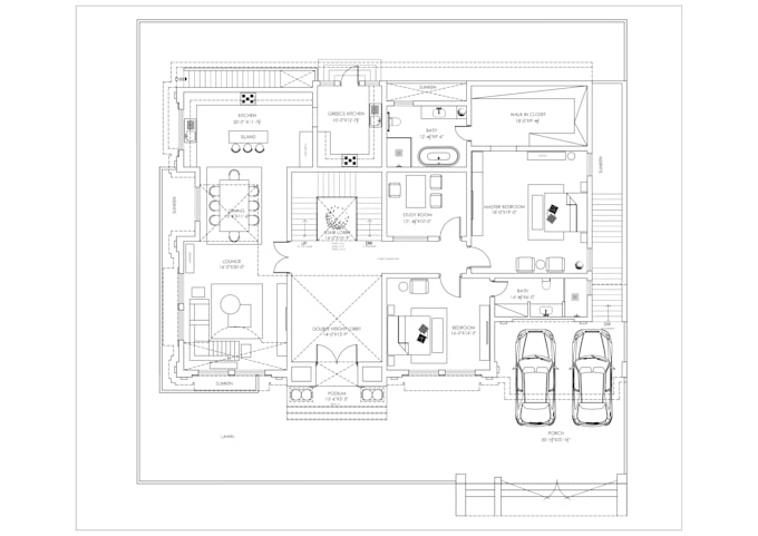draw a professional autocad 2d floor plan expert