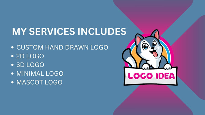 create professional mascot minimalistic 2d 3d logo design