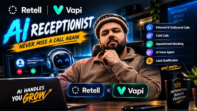 create ai calling agent, ai chatbot, call answering, booking, support