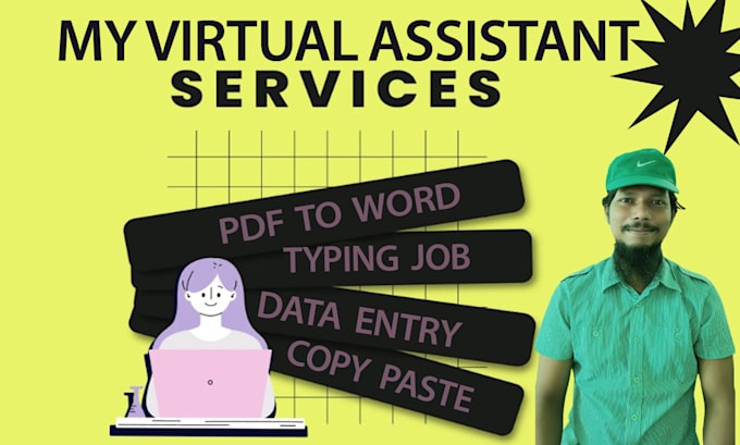 be your virtual assistant for copy paste, data entry