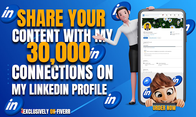 share your post on linkedin with a 30k plus connection