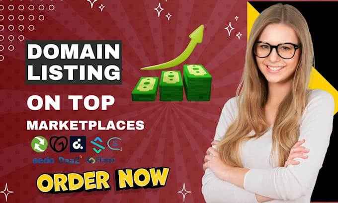 list your domain on marketplace domain listing sales page