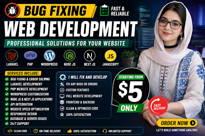 laravel full stack developer and bug fixer in web apps