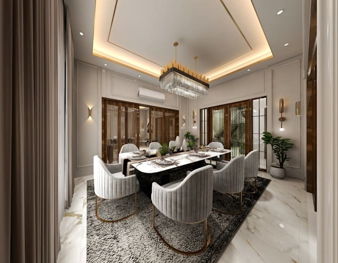 do home, restaurant and office interior design 3d