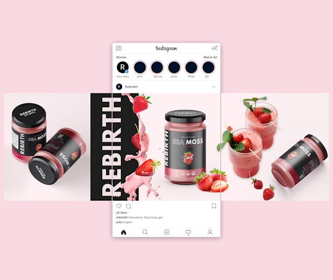 design branded instagram posts and carousels