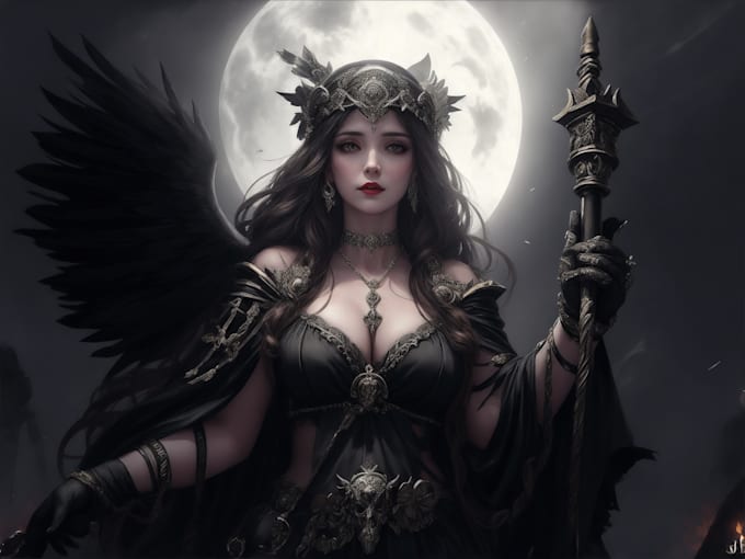 make unique fictional and mythical character using ai
