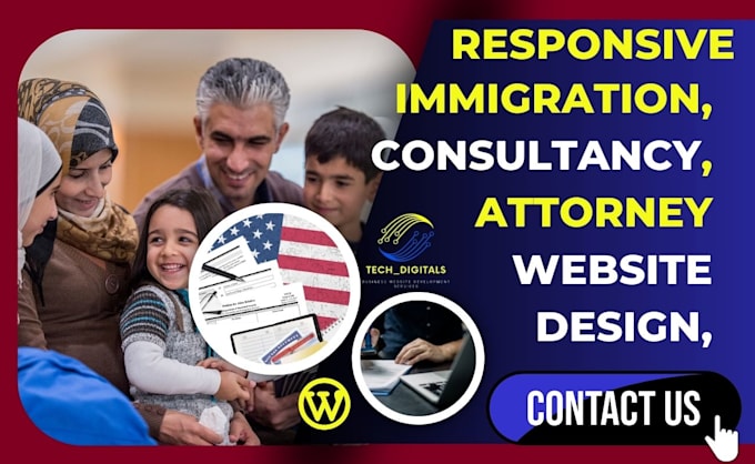 design responsive immigration consultant attorney website