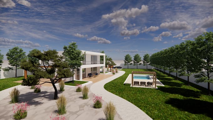 create 3d architecture models and renders by 15 usd