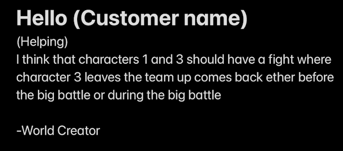 story creator, story adviser or story baord